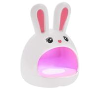 ROMISBABA Lampe à Ongles Type-c USB 24w LED Mini Lapin pour Manucure Précise Bulles 8 LED Abs Portable Blanc pour Nail Art DIY