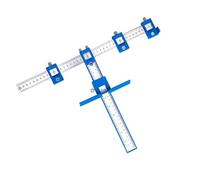 ROMISBABA Localisateur de Poinçonnage Manuel Calibrage Clair et Précis pour Menuiserie Structure Simple en Plastique et Acier Inoxydable, Outil Auxiliaire Réglable pour Installation Facile