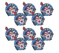 ROMISBABA Lot de 10 Broches Métalliques Football 2026, Épingle Sécurisée, Badges en Métal pour Revers de Chemise, Accessoires Fête Football, Présents Supporters Usa-mexique-canada,