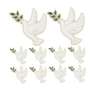 ROMISBABA Lot De 10 Broches Oiseau De La Paix Rétro En Métal Brillant, Épingle Volatile Pour Femmes Et Filles, Accessoire De Mode Polyvalent Pour Fêtes Et Présents, Taille
