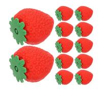 ROMISBABA Lot de 100 Gommes Miniatures Multifonctions de Fraise Rouge Gomme Kawaii Résistante à L'Usure pour Fournitures Scolaires et Usage Maison Accessoires Pratiques pour Élèves et