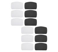 ROMISBABA Lot de 12 Patchs Auto-adhésifs pour Réparation de Trous en Mesh, Coussinet de Protection de Talon pour Baskets et Chaussures de Sport, Semelle Intérieure Fine Respirante, Noir