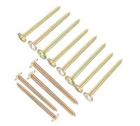 ROMISBABA Lot de 12 Piquets D’arpentage Métalliques 10 Cm Galvanisés pour Bornes De Propriété, Usage Professionnel Topographie Et Jardinage, Clous De Repères Robustes pour Marquage Terrain Extérieur
