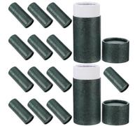 ROMISBABA Lot de 15 Tubes en Papier Kraft pour Emballage Flacons Huiles Essentielles 20ml avec Couvercle, Boîte Ronde pour Rangement Thé et Bâtons de Parfum