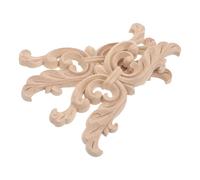 ROMISBABA Lot de 2 Appliques Décoratives en Bois Sculpté Brut Coins Sculptés Non Peints 20X8 CM Éléments Décoratifs pour Meubles Cadres et Portes Décoration Intérieure Européenne DIY