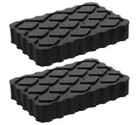 ROMISBABA Lot de 2 Coussinets en Caoutchouc Élastique 120x80x20 Mm pour Cric Automobile, Tampons Stabilisateurs Antivibrations Noirs, Patins de Levage Polyvalents pour Remorque