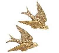 ROMISBABA Lot De 2 Décorations Murales D’hirondelle En Résine Pour Chambre Et Salon, Art Mural D’oiseaux, Pendentif Hirondelle Artisanal, Taille Petite, Décoration Intérieure Polyvalente