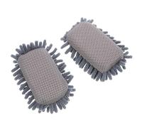 ROMISBABA Lot de 2 Effaceurs pour Tableau Noir et Blanc en Chenille Grise, Gomme Douce Lavable sans Poussière, Nettoyant Portable pour Usage Scolaire et Bureau, Accessoire Pratique