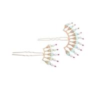 ROMISBABA Lot de 2 Épingles à Cheveux Chinoises Traditionnelles en Alliage Fausses Perles Rouges, Accessoires Rétro pour Coiffure Mariage et Séances Photo, Maintien Léger et Élégant, Style