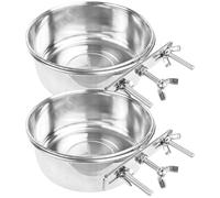 ROMISBABA Lot de 2 Gamelles en Acier Inoxydable sans Aimant 10 Cm X 4,5 Cm, Bol pour Chiot et Chat Résistant à l'usure, Gamelle d'eau et Nourriture Pratique pour Chiens et Chats, Facile