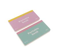 ROMISBABA Lot de 2 Mini Carnets de Poche 25 X 8 CM Agenda Quotidien Non Daté Bleu et Rose Bloc-Notes Scolaire et Professionnel Portable pour Organisation de Tâches et Planification