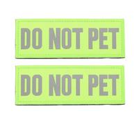 ROMISBABA Lot de 2 Patchs Adhésifs Amovibles en Nylon Vert pour Harnais de Sécurité Chien, Écussons Réfléchissants Service Chien, pour Gilet de Dressage