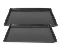 ROMISBABA Lot de 2 Plateaux en Plastique 43x33 Cm pour Cage à Chien, Bac à Déjections Étanche et Facile à Nettoyer, Support Solide pour Litière de Petits Animaux et Oiseaux, Usage Cage