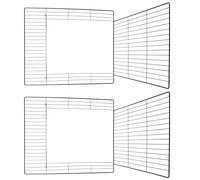 ROMISBABA Lot de 2 Portes en Métal pour Enclos pour Petits Animaux 45 X 35 Cm, Porte Grillagée Sécurisée avec Maille Renforcée, Panneau de Clôture Adaptable pour Chenil Intérieur