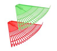 ROMISBABA Lot de 2 Râteaux Robustes à Feuilles pour Jardin, Pelouse, Outils Manuels en Polypropylène, 21 Dents Fines, Nettoyage Feuilles Mortes Extérieur, Râteaux de Jardin Polyvalents