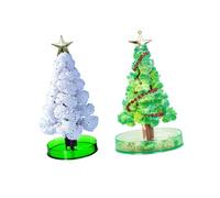 ROMISBABA Lot de 2 Sapins de Noël Magiques en Papier DIY Jouets Éducatifs Verts et Blancs Décoration Fleurie de Noël pour Garçon et Filles Activité Créative Festive et Ludique