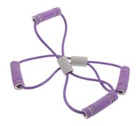 ROMISBABA Lot de 2 Set de Bandes Élastiques de Résistance de 8 pour Exercices Fitness et Pilates Kit de Musculation Poignées Ergonomiques Bande Élastique Violette pour Entraînement Bras