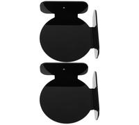 ROMISBABA Lot de 2 Supports Muraux D’Angle Circulaires Noirs Support Mural en Acrylique pour Caméra de Sécurité Moniteur et Haut-Parleur Mini Étagère Flottante Polyvalente pour