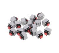 ROMISBABA Lot de 20 Interrupteurs Tactiles Silencieux Bouton Poussoir Carré 6x6x7,3 Mm, Micro-interrupteurs Verticaux Ergonomiques pour Accès Informatique et Usage Industriel