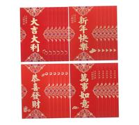 ROMISBABA Lot De 24 Enveloppes Rouges Mignonnes En Papier Paquet De Bénédiction Enveloppes Bancaires Pour Espèces Petites Pour Argent De Poche