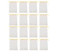 ROMISBABA Lot de 25 Pochettes de Rangement Transparentes en Plastique Format Petit Cordon Ajustable Paquet D’Emballage Daisy Pratique pour Organiser et Transporter Couleur Aléatoire