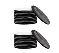 ROMISBABA Lot de 25 Sets de Autocollants Antidérapants en PVC Noir pour Coussins de Canapé Fixateurs Auto-Adhésifs Double Face Adaptés pour Tapis et Meubles Usage Intérieur Maison