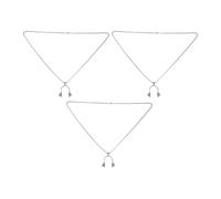 ROMISBABA Lot de 3 Colliers Pendentifs Casque en Alliage de Titane Chaîne de Cou Argentée pour Couple Bijoux Rock Musicien Collier D’Amateur de Musique Accessoire Mode Unisexe