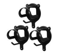 ROMISBABA Lot De 3 Crochets D'Écurie Accessoires De Rangement pour Matériel Équestre Support De Bride en Métal Porte-Brides Et Licols Noir
