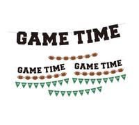 ROMISBABA Lot de 3 sets de Guirlandes de Fanions Rugby 9 Pièces Triangles Décoratives pour Fête d'Anniversaire Thème du Football Décoration Murale et Suspendue pour Événement Sportif