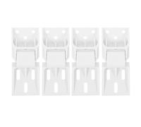 ROMISBABA Lot de 4 Charnières de Remplacement Pliables en Plastique Blanc pour Porte de Congélateur Coffre Kit Ajustable Compatible Réfrigérateur Freezer de Camping-Car Pièces Détachées