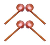 ROMISBABA Lot de 4 Cuillères à Soupe en Bois Octogonales Manches Longs 21 X 7 X 3 CM Cuillères à Ramen Coréennes et Japonaises Ustensiles la Cuisine Polyvalents pour Soupe Porridge et