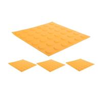 ROMISBABA Lot de 4 Dalles Tactiles Aveugles 25X25 CM en Plastique Antidérapant Jaune Pavage Intérieur et Extérieur pour Guidage des Malvoyants Aides à la Mobilité et Navigation Sécurisée