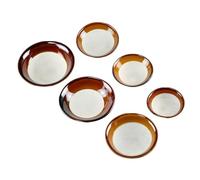 ROMISBABA Lot de 5 Bols en Poterie Vintage pour Soupe et Assaisonnement, Pratique et Éclat Permanent, pour Décorer la Table ou Restaurants