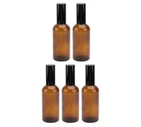 ROMISBABA Lot de 5 Flacons Pulvérisateurs de Parfum 30 Ml en Verre Marron, Étanches et Portables, Bouteilles Rechargeables pour Huiles Essentielles, Lotions et Voyages