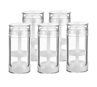 ROMISBABA Lot de 5 Flacons Roll-on Anti-transpirants Vides 50 Ml, Bouteilles en Plastique Étanches, Rechargeables, Compactes et Légères, pour Voyage, Camping et Soins Personnels