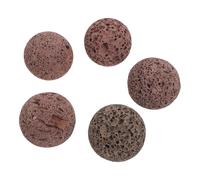ROMISBABA Lot de 5 Pierres Volcaniques de Sauna Rondes 5 Cm - Pierres Chauffées pour Sauna Vapeur Intérieur et Extérieur, Accessoires pour Poêle à Pierres de Hammam Traditionnel