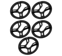 ROMISBABA Lot de 5 Protège-Plateaux pour Vélo Plastique Noir 42 Dents 4 Trous Protection Résistante aux Intempéries Chocs Compatible Transmission de Vélo de Route et VTT Accessoire
