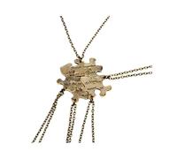 ROMISBABA Lot de 5 Set de Set de Colliers Puzzle en Alliage Or Pendentif Cœur, Design Créatif et Facile à Porter, comme Présent pour Amis Proches