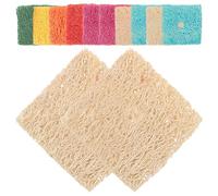 ROMISBABA Lot de 50 Jouets à Mâcher en Luffa Naturel 3x3 Cm pour Petits Animaux - Hamsters, Lapins, Cobayes et Rats - Jouets Dentaires pour Rongeurs, Favorisant L’Usure Couleur Aléatoire