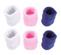 ROMISBABA Lot de 6 Paires de Bracelets Sportifs en Éponge de Coton Absorbant, Protège-Poignets pour Garçon et Filles et Adolescents, Bandeaux Anti-Transpiration Multicolores Adaptés
