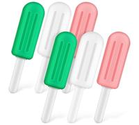 ROMISBABA Lot de 6 Pièces de Chewing-gums en Silicone de Sucette Glacée pour Exercer le Muscle Masséter, Design Portable, Porteurs D'aligneurs Orthodontiques