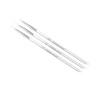 ROMISBABA Lot de 6 Stylos Double Embout pour Nail Art, Tige Acrylique Transparente, Manche Long, Usage Facile, pour Manucure à Domicile ou Professionnelle