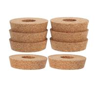 ROMISBABA Lot de 8 Bouchons en Liège Perforés pour Vases Hydroponiques 80X20X73 MM Couvercles en Bois pour Propagation de Plantes Accessoires Transparents pour Terrariums et Culture