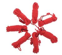ROMISBABA Lot de 8 Cordes de Haubanage Réfléchissantes pour Tente 4 MM Corde Anti-Trébuchement Rouge Épaisse avec Tendeur Réglable Fixation Coupe-Vent pour Camping Randonnée et Auvent