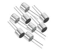 ROMISBABA Lot de 8 Microphones à Condensateur Électret Cylindriques 6050 à Broches pour Système de Sécurité Sensibilité Sonore Précise Commande Vocale Accessoires Microphone pour
