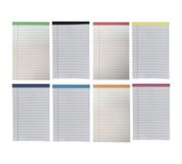 ROMISBABA Lot de 8 Mini-Blocs-Notes A6 Ligné à Grands Carreaux Papier Épais Format Compact pour École Bureau et Prises de Notes Professionnelles Feuilles Détachables Faciles à Séparer