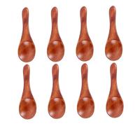 ROMISBABA Lot de 8 Petites Cuillères en Bois Massif 95 X 33 CM pour Desserts Épices et Condiments Cuillères Miniatures Naturelles Cuisine Pâtisserie et Service à Table