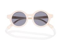 ROMISBABA Lunettes de Soleil pour Garçon et Filles 1-3 Ans avec Cadre Blanc Crème Léger Protection Uv400 Sangle Ajustable Transparente Lunettes de Soleil pour Tout-Petit Présent pour