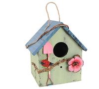 ROMISBABA Maison Oiseau Suspendue pour Extérieur Nid Oiseau Fait Main Protection Vent Pluie pour Jardin