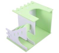 ROMISBABA Maison pour Hamster en PVC Vert Clair avec Tunnel et Espace de Vie Privé, pour Dormir et Se Cacher la Cage